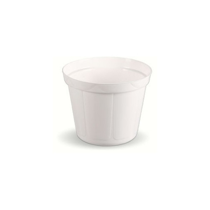 Virágcserép, virágtartó Classic, 18 cm átmérő, fehér
