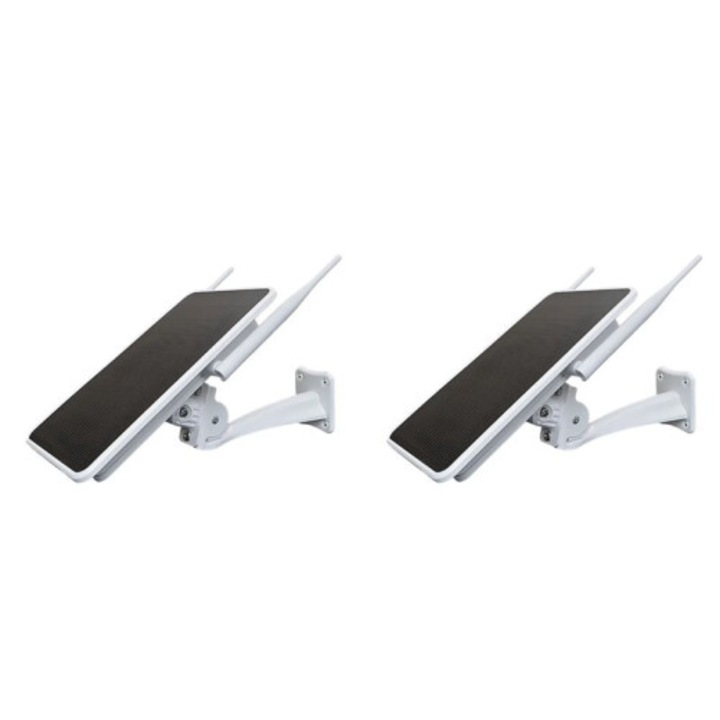2 darabos szett, 4G napelemes router, Wi-Fi jelerősítő, 6W napelem, IP66, fehér
