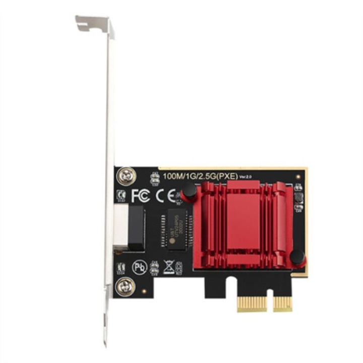 Мрежова карта PCI-E 2.5G, RTL8125B, RJ45, 10/100/1000 Mbps