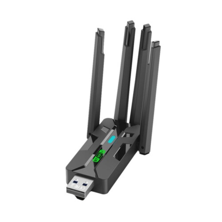 USB WiFi6 adapter 2.4+5 GHz 4 antenna 5.4