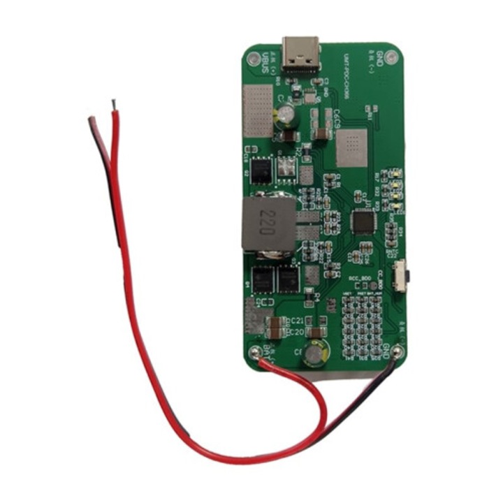 Modul de incarcare bidirectional PD140W, incarcare rapida PD 140W, compatibil 2S-6S pentru baterii Li-ion si LiFePO4, sursa de alimentare mobila, Verde