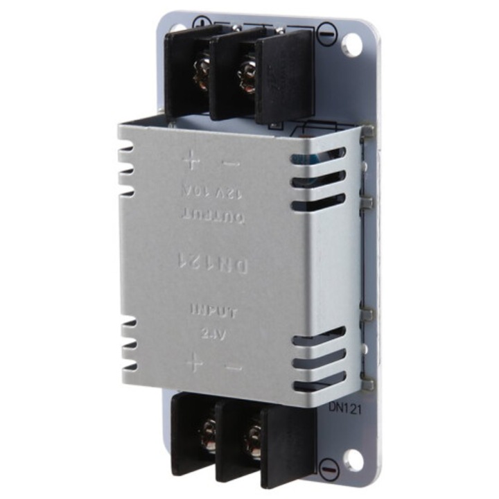 DC-DC átalakító modul PCBA 24V-ról 12V-ra 10A, automatikus step-down szabályzó autó akkumulátor tápellátáshoz, ezüst, 1 db