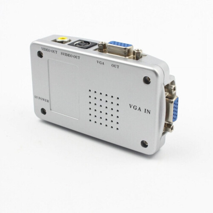 VGA-AV átalakító, laptophoz, ezüst