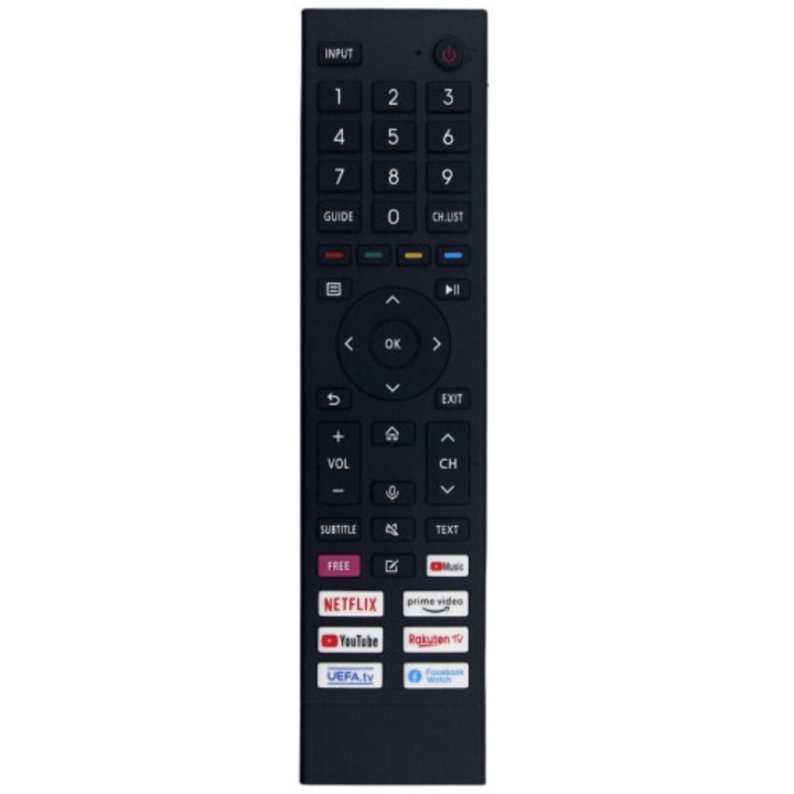 ERF3B80H kompatibilis távirányító Hisense QLED 4K UHD televíziókhoz, többszínű