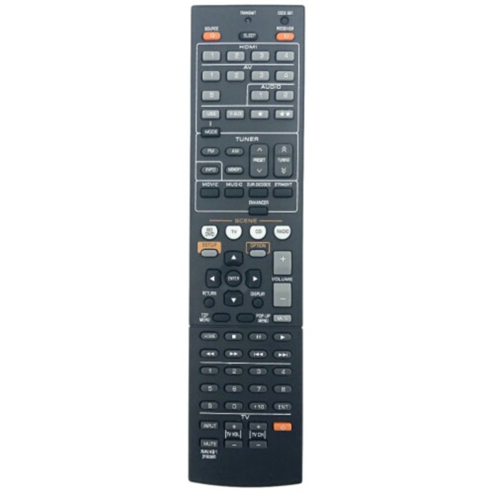 Telecomanda pentru amplificatoare audio-video RX-V375 RX-V467 RX-V565, negru
