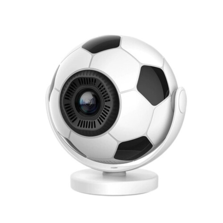 Miniatűr futball projektor, WiFi 6, Android 14, 5.4 hüvelyk, fehér