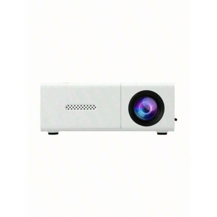 YG300HD mini LED projektor, HD videoprojektor, hordozható, fehér