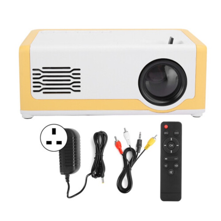 Mini LED videoprojektor Full HD 1080p hordozható, alacsony zajszint, nagy vetítési méret