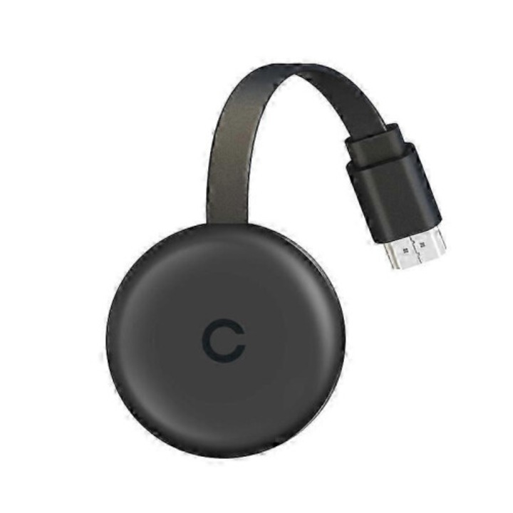 HDMI TV stick, vezeték nélküli dongle kompatibilis Chromecast 3-mal, Wi-Fi, kompatibilis Netflix és YouTube, fekete, 1 db