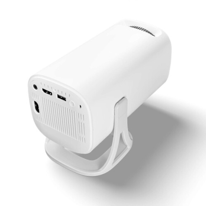 Преносим проектор, видеопроектор S40 с Android 11, HD, за домашна употреба, Бял, 1 бр