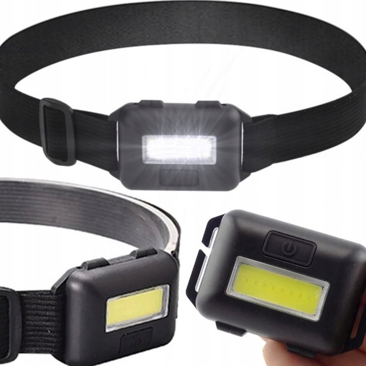 COB LED fejlámpa 10W, kompakt, fehér, 6.5x4x1.5cm