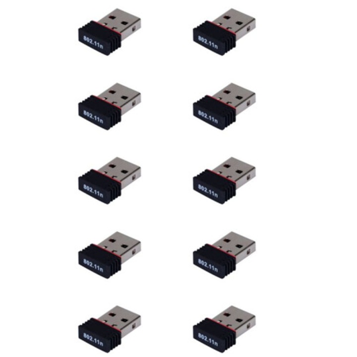 10 db vezeték nélküli USB 802.11B/G/N RTL8188 adapter készlet