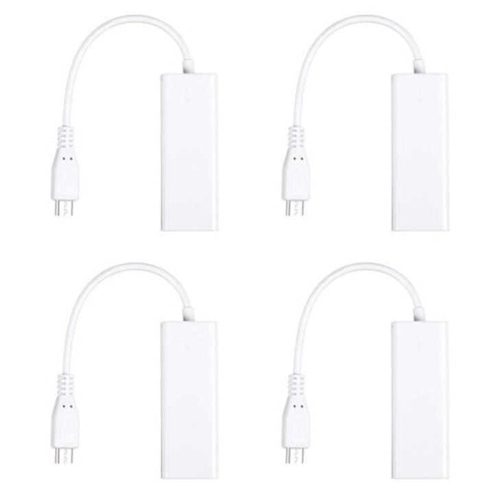 Ethernet USB adapter 5 tűs RJ45 10/100 Mbps tablettához, 4 darabos szett