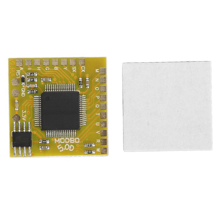Chip MODBO5.0 V1.93, sárga mikrochip, 2.5x2.5cm, szett