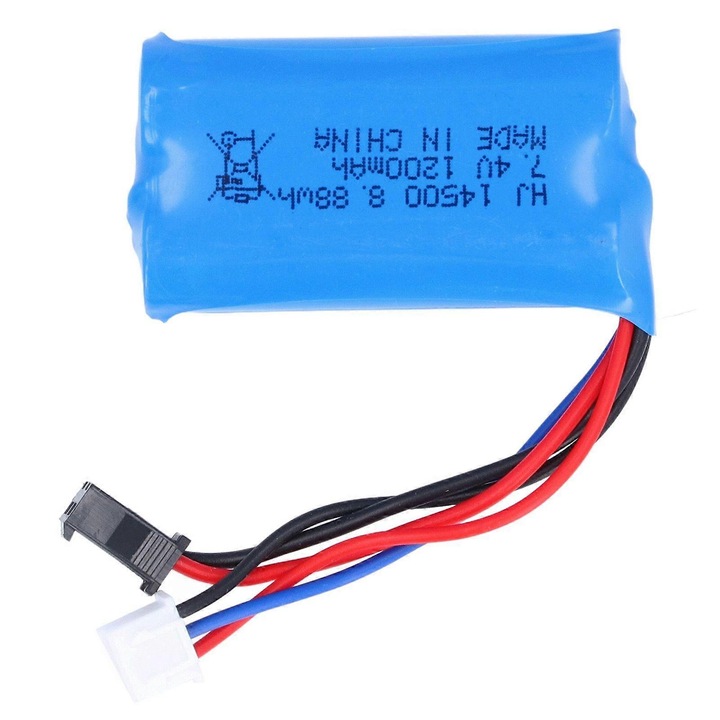 Baterie LiPo 7,4V 1200mAh fg-k0509--260827-064, 2S, conector SM negru, albastru