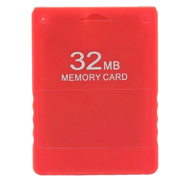 Карта памет / Memory card за PS2 FMCB1.966, 32MB, висока скорост, plug and play, Червен, 1 бр