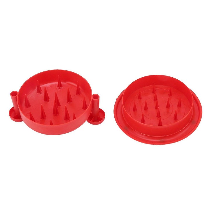 Rupator pentru carne multifunctional din ABS, maner ergonomic, baza antiderapanta, Rosu, 18.5 cm, 1 buc