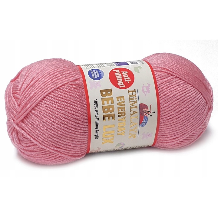 Himalaya Everyday Bebe Lux kötőfonal, anti-pilling, puha babafonal, rózsaszín, 100 g (250 m)