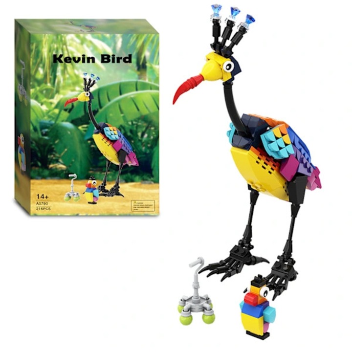 Kevin Up többszínű madár építőkészlet 15cm tartóval