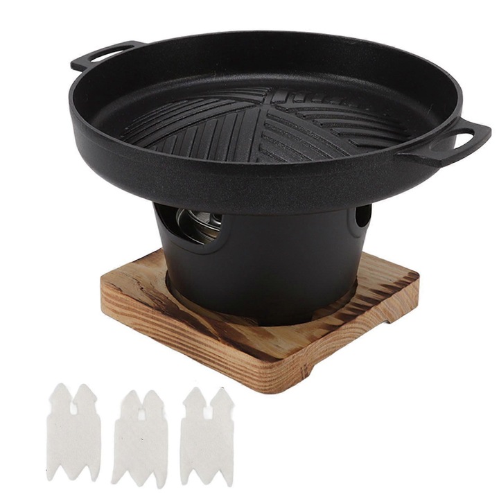 Gratar mini portabil, negru, 29.8oz, pentru camping si picnic