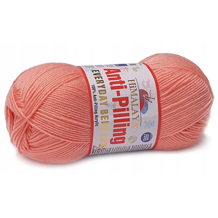 Himalaya Everyday Bebe Lux kötőfonal, bolyhosodásgátló, lazacrózsaszín, 100g-250m