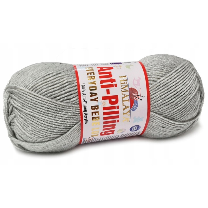 Himalaya Everyday Bebe Lux kötőfonal, anti-pilling, világosszürke, 100g-250m