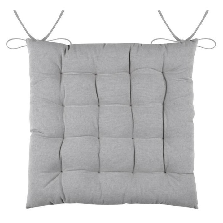 Perna pentru scaun Stof Duo, 38x38cm, gri deschis, legaturi practice
