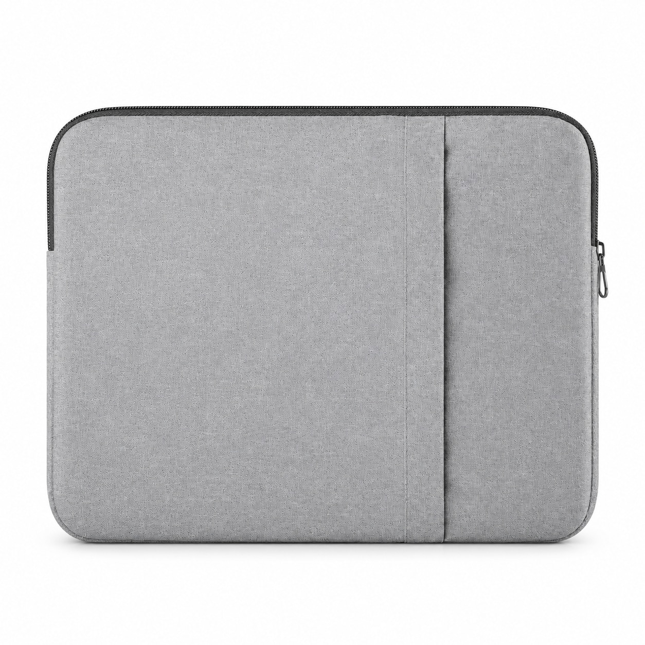 Husa laptop universala, compatibila 15.6 inch, buzunar lateral, inchidere cu fermoar, 40 x 30 x 2 cm, material textil, gri