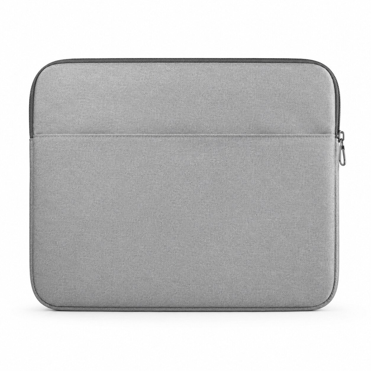 Husa laptop universala, compatibila 15.6 inch, buzunar lateral, inchidere cu fermoar, 40 x 30 x 2 cm, material textil, gri