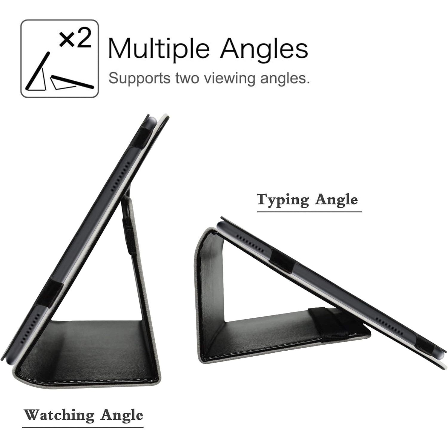 Husa etui tableta compatibila cu Alldocube iPlay 40 10.4, din piele ecologica, cu clapeta de inchidere si curea elastica, suport stand, Negru, 1 buc