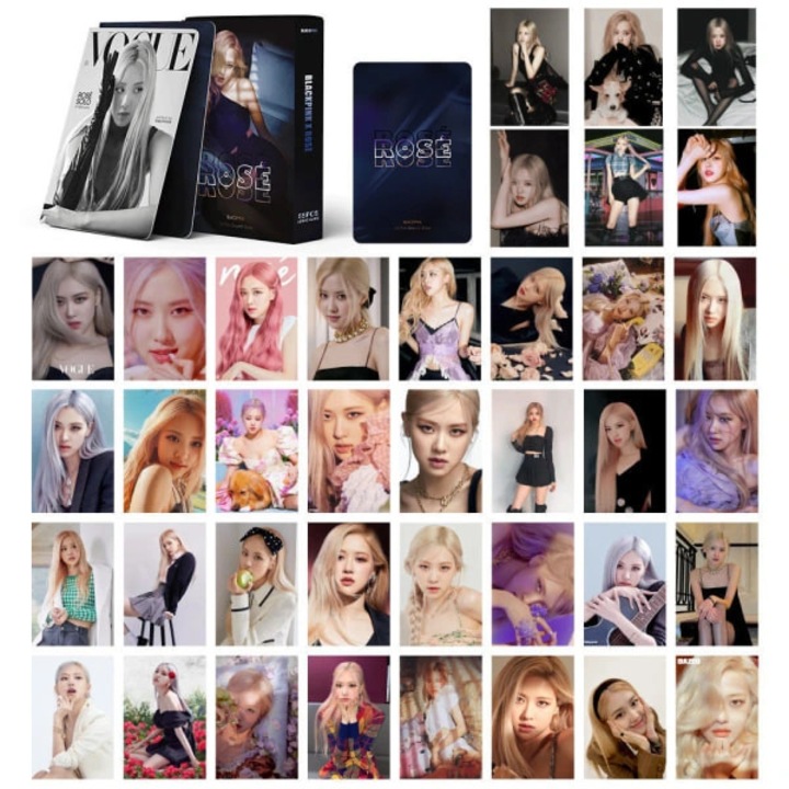 Set 55 carti Lomo Kpop Blackpink, hartie, negru, 9x6cm