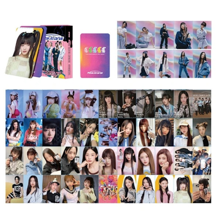 Set 55 felicitari colectie Newjeans, carton, 8.6x5.7cm, mic
