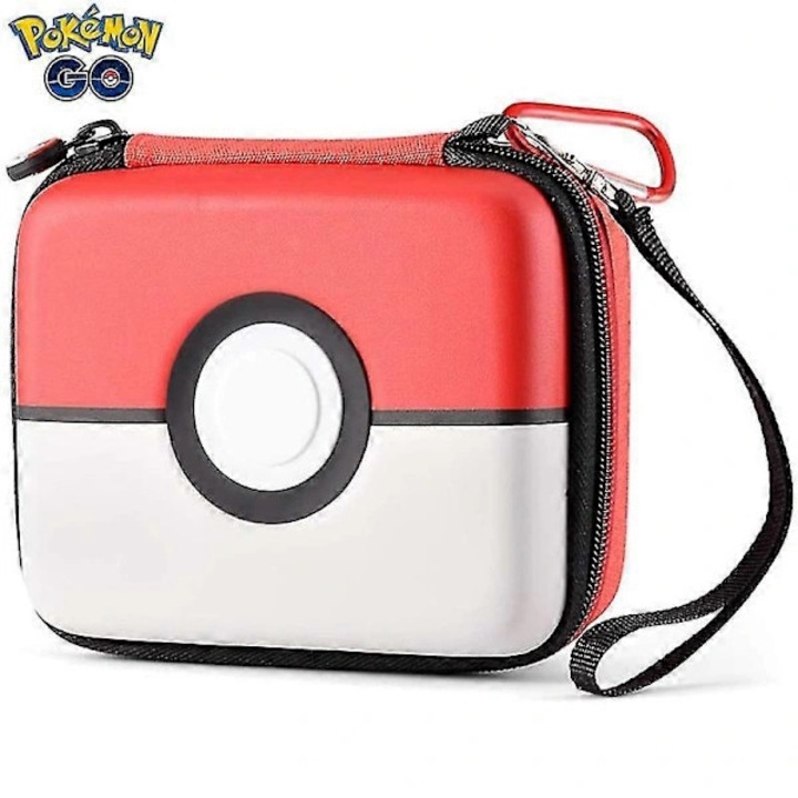 Poke Ball kártyatartó/rendszerező, merev, cipzáras és karabineres, piros/fehér, több kártyához
