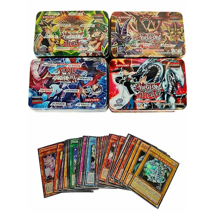 Карти за игра Yu-Gi-Oh! в метална кутия, илюстровани, картонени, многоцветни, 1 кутия