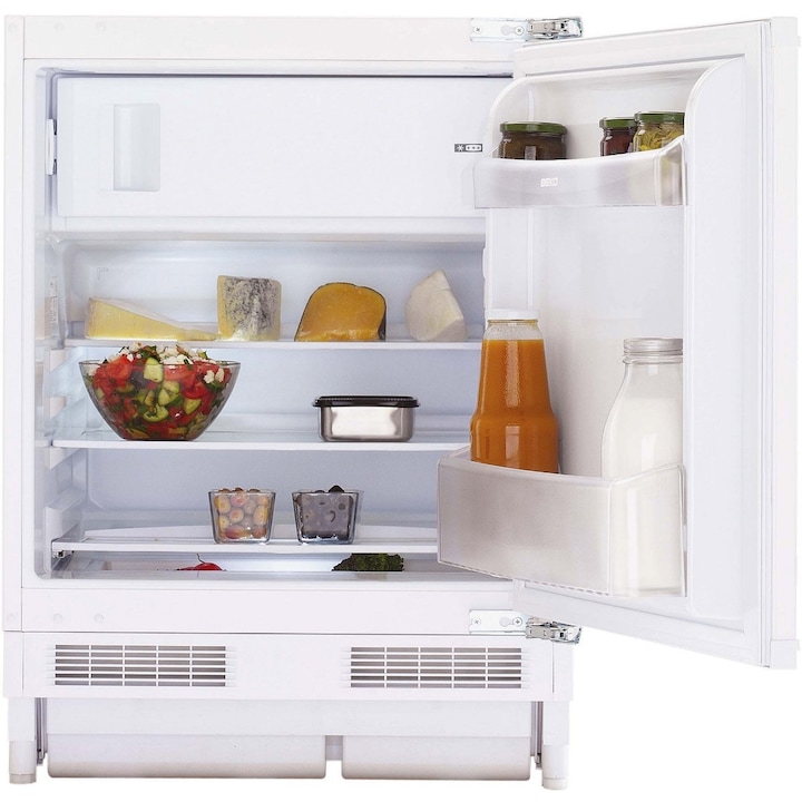 Beko BU 1153 Pult alá építhető hűtőszekrény, fagyasztórekeszes kivitel, 92 liter + 15 liter