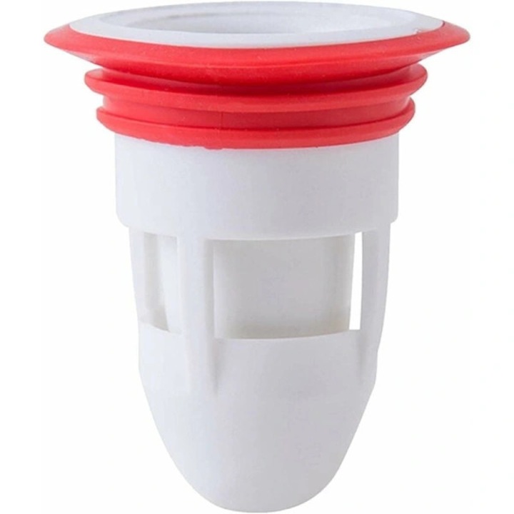 Dop pentru scurgere de pardoseala, filtru de podea, polipropilena (PP) si silicon, cu supapa anti-intoarcere si anti-miros, cu captator pentru par, instalare rapida, alb, 1 buc