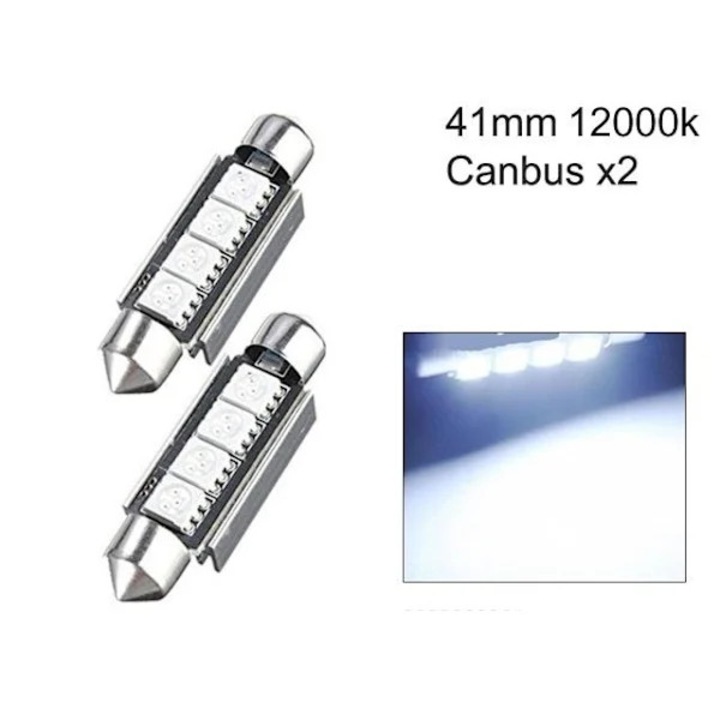 LED крушка C5W SV8.5 интериор 36мм студено бяло 2 броя