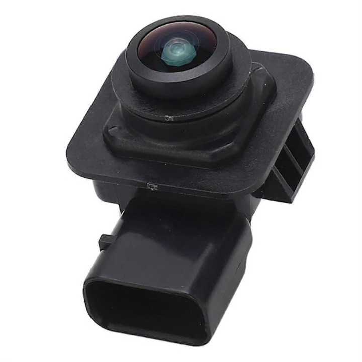 Camera parcare / marsarier compatibila Range Rover Evoque 2012, LR040760/LR053108/LR052998, ABS, cu conector original fara taiere, usor de instalat, Negru, 1 buc