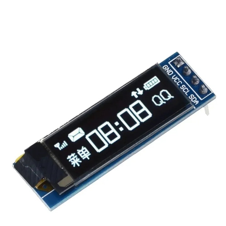 0,9" fehér OLED LCD kijelző - 128x32