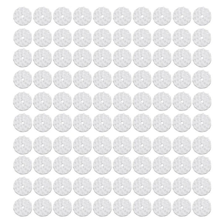 Set placute/tepi acupresura din plastic pentru saltea yoga si pilates, 100 bucati, alb, 25x25x5 mm
