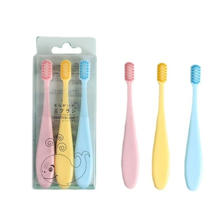 Periute de dinti / perii dentare 9ST pentru copii, cu peri moi, din plastic, multicolor, 9 bucati
