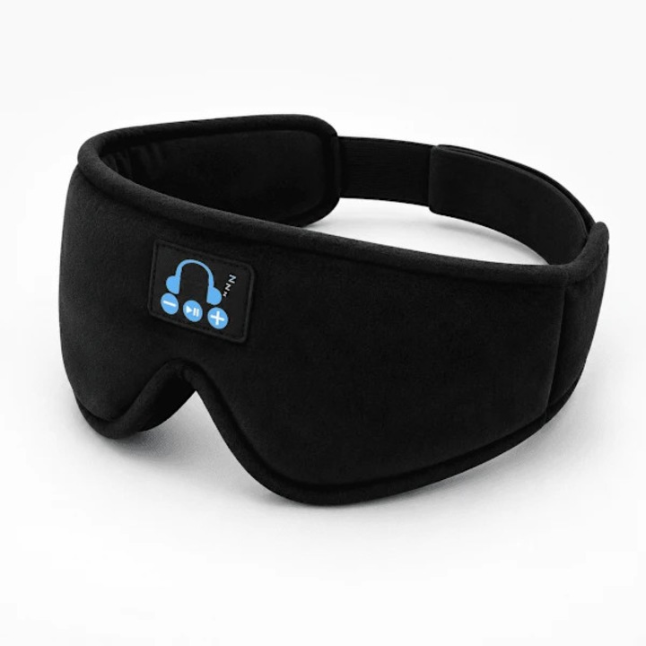 Casti wireless cu masca de dormit 3D SleepPhones Bluetooth, negru