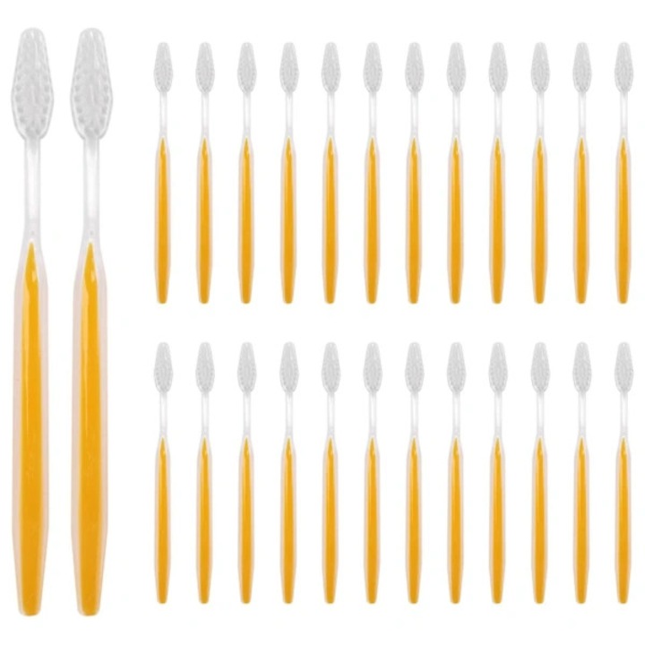 Set 100 periute de dinti unice, moi, alb, 18x2cm, pentru adulti si copii, de unica folosinta