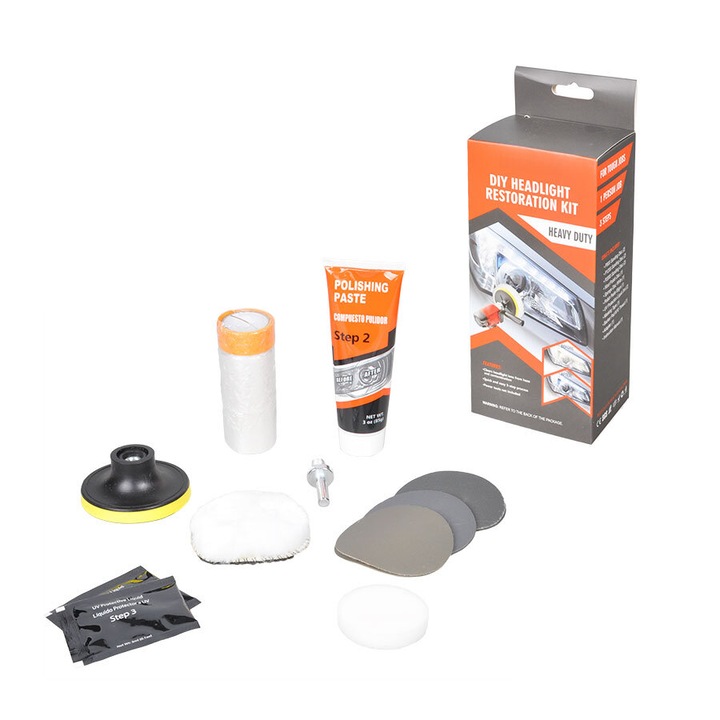 Kit polisare, restaurare faruri AutoMax, 9 piese