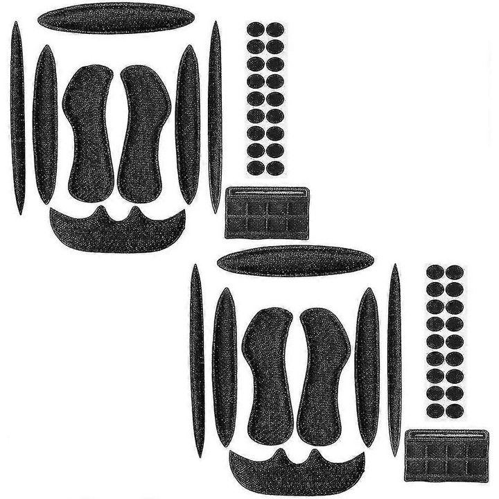Set 2 bureti casti protectie sport, universal, spuma, 9 bucati, alb