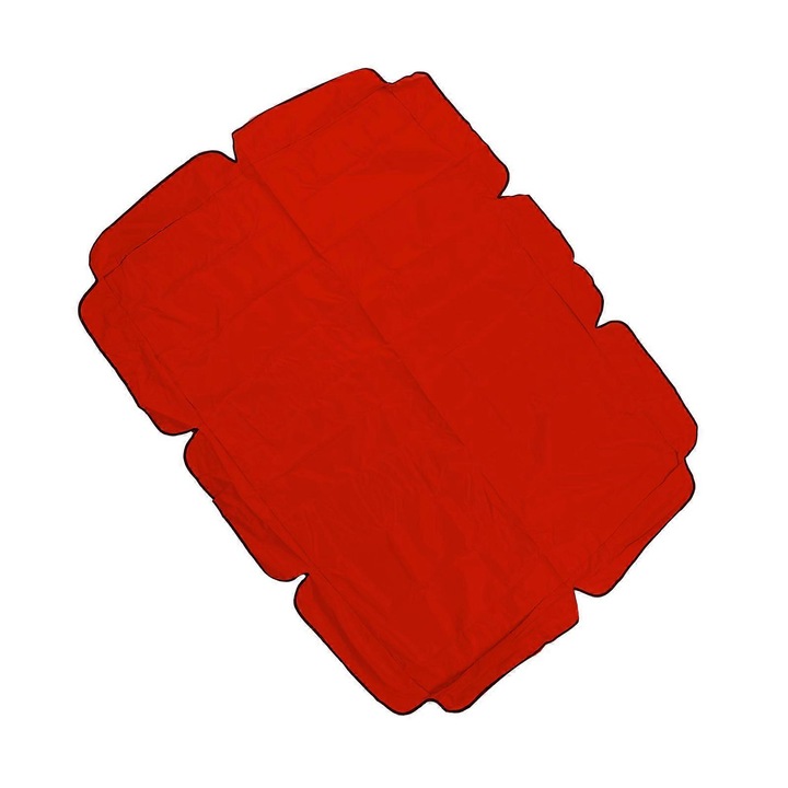 Copertina/acoperis pentru leagan de exterior, inlocuire, material oxford 420D cu strat argintiu, impermeabil, aprox. 164x114x15cm, rosu, 1 buc