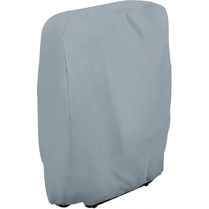 Husa pentru sezlong/scaun zero gravity din oxford 600D, impermeabila, rezistenta la intemperii, cu cordon reglabil, universala pentru scaune pliante, gri, 1 buc