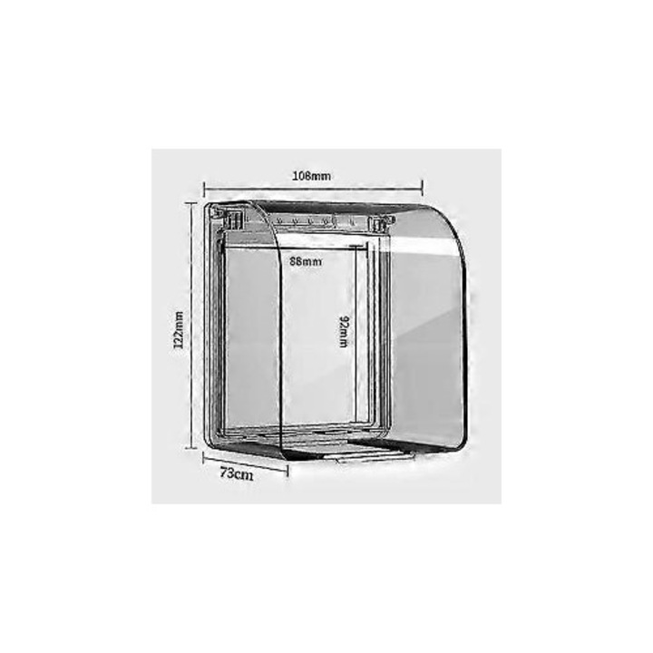 Универсален водоустойчив капак за контакт 12.2x10.8x7.3cm, защита за деца, OEM
