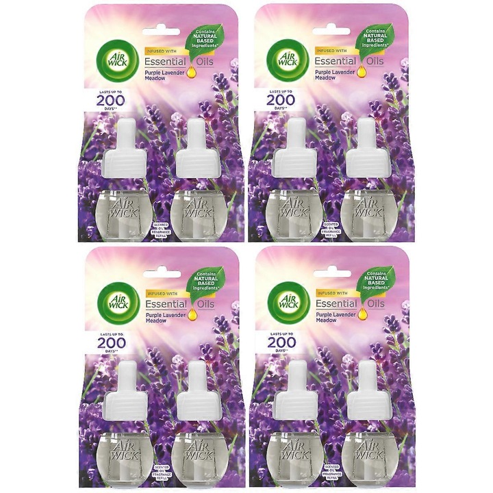 Комплект от 8 резервни пълнителя за ароматизатор Air Wick Purple Lavender Meadow