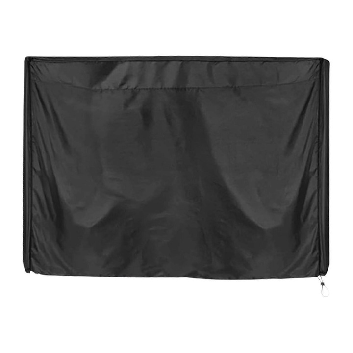 Husa protectie suport TV mobil, din Oxford cu acoperire PVC, impermeabila, cu protectie solara cu strat argintat, Negru, 145x18x79 cm, 1 buc